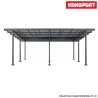 Carport pod panele fotowoltaiczne, 1-stanowiskowe lub 2-stanowiskowe