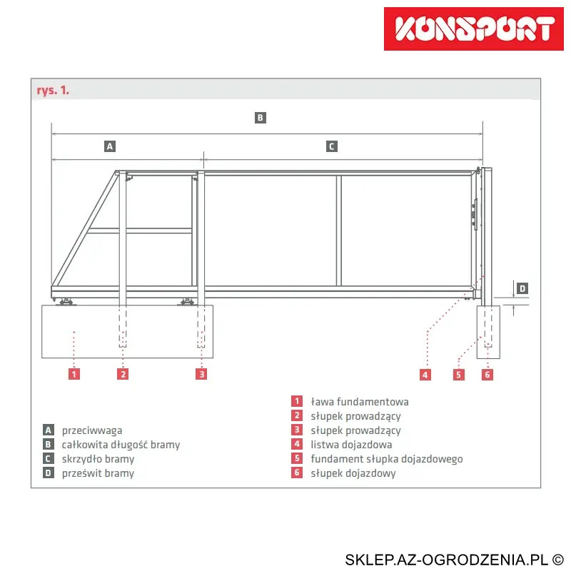 Instrukcja montażu bramy Konsport